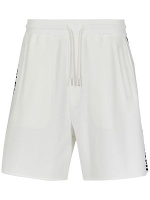 Armani Exchange logo-tape track shorts - White