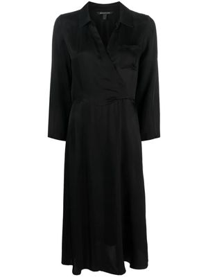 Armani Exchange long-sleeve midi dress - Black