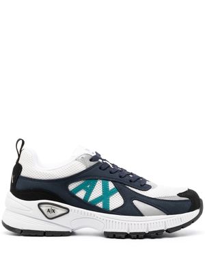 Armani Exchange low-top mesh-panel trainers - Blue