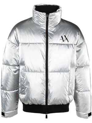 Armani Exchange metallic padded jacket - Silver