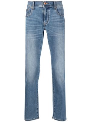 Armani Exchange mid-rise slim-fit jeans - Blue