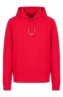 Armani Exchange Milano New York Graphic Hoodie in Lipstick Red
