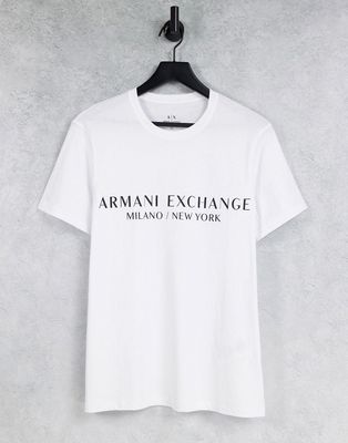 Armani Exchange Milano/New York T-shirt in white