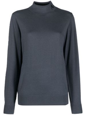 Armani Exchange mock-neck fine-knit jumper - Blue