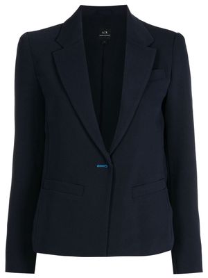 Armani Exchange notched-lapels single-breasted blazer - Black