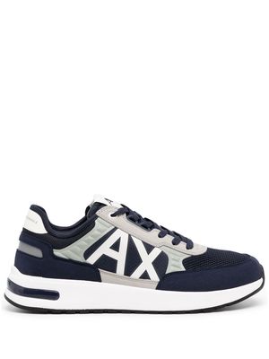 Armani Exchange panelled lace-up sneakers - Blue