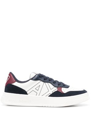 Armani Exchange panelled low-top sneakers - White
