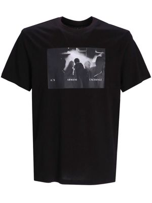 Armani Exchange photograph-print cotton T-shirt - Black