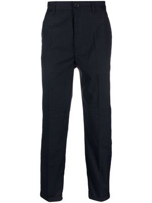 Armani Exchange pleat-detailing tapered trousers - Blue