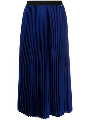 Armani Exchange pleated midi skirt - Blue