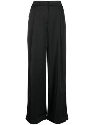 Armani Exchange pleated straight-leg trousers - Black