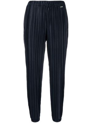 Armani Exchange pleated tapered-leg trousers - Blue