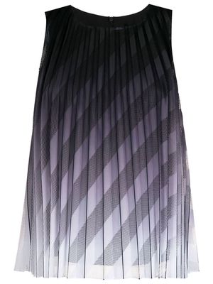Armani Exchange plissé sleeveless blouse - Black