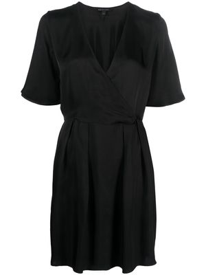 Armani Exchange plunge-style short dress - Black