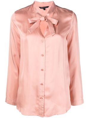 Armani Exchange pussy-bow satin shirt - Pink