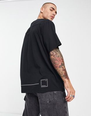 Armani Exchange relaxed fit logo t-shirt in black