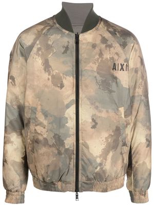Armani Exchange reversible camouflage-print bomber jacket - Green