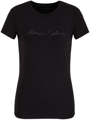 Armani Exchange rhinestone-embellished crew-neck T-shirt - Black