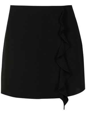 Armani Exchange ruffle-detail high-waist skirt - Black