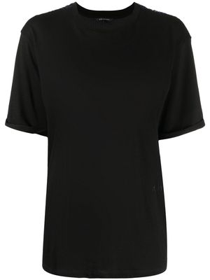 Armani Exchange sequin-embellished short-sleeve T-shirt - Black