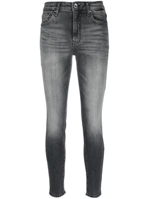 Armani Exchange skinny-cut acid-wash jeans - Grey