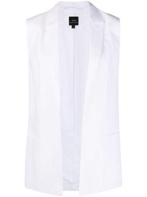 Armani Exchange sleeveless lyocell-blend blazer - White