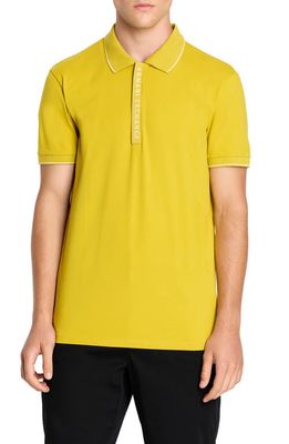 Armani Exchange Slim Fit Logo Polo in Solid Light/Pastel O