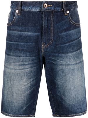 Armani Exchange stonewash knee-length shorts - Blue