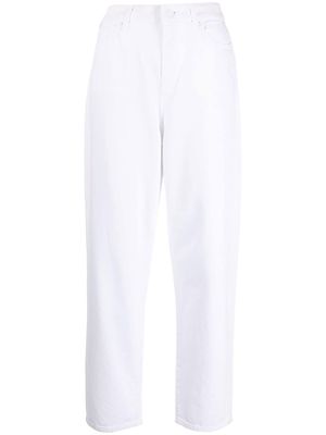 Armani Exchange straight-leg high-waisted jeans - White