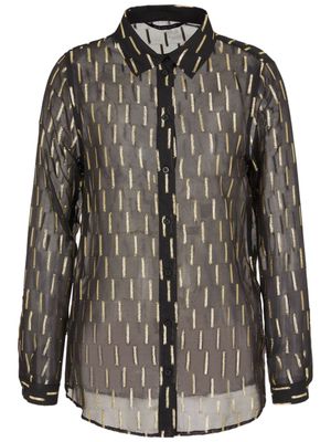 Armani Exchange stripe-detail button-up shirt - Black