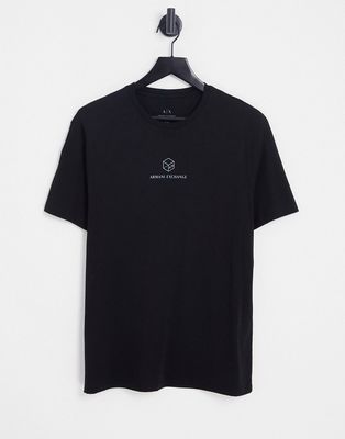 Armani Exchange t-shirt with small AX box logo in black