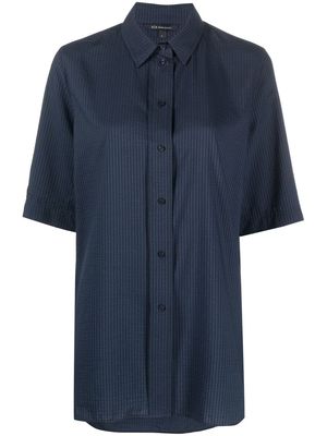 Armani Exchange textured short-sleeved shirt - Blue