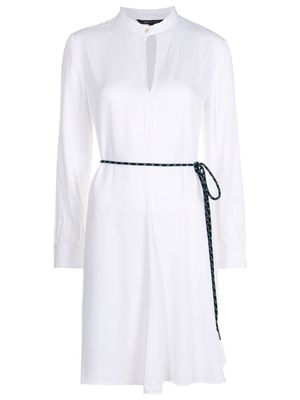 Armani Exchange tie-waist shirt dress - White
