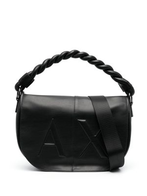 Armani Exchange twisted-handle tote bag - Black