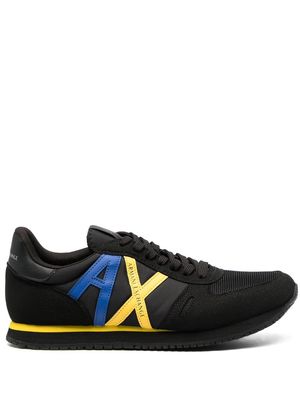 Armani Exchange two-tone logo sneakers - Black