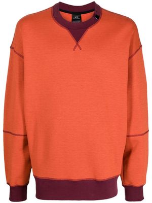 Armani Exchange two-tone sweatshirt - Orange