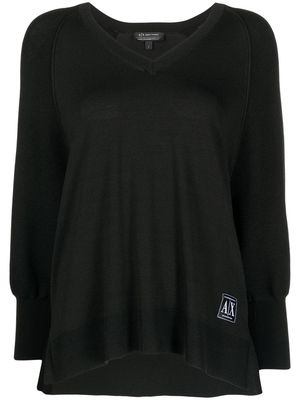 Armani Exchange v-neck jumper - Black