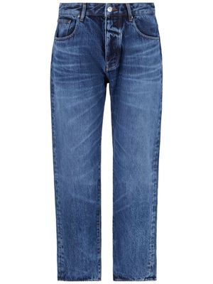 Armani Exchange whiskered straight-leg jeans - Blue