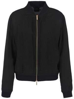 Armani Exchange zip-up bomber jacket - Black