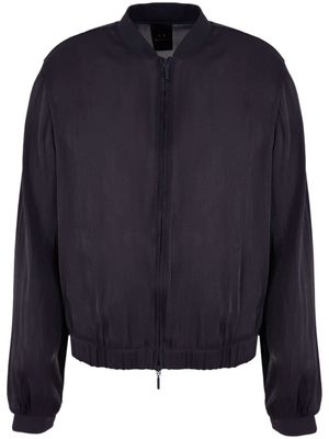 Armani Exchange zip-up bomber jacket - Blue