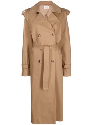 ARMARIUM double-breasted belted trench coat - Neutrals