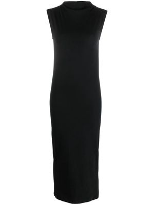 ARMARIUM high-neck cotton midi dress - Black