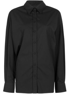 ARMARIUM long-sleeved poplin-wool shirt - Black