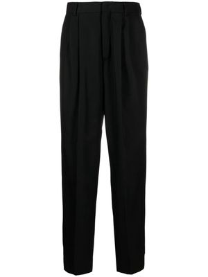 ARMARIUM pleated virgin-wool straight-leg trousers - Black