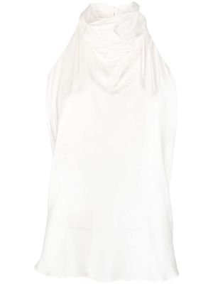 ARMARIUM stretch-silk halterneck top - White
