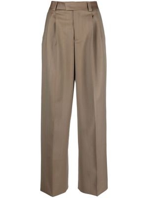 ARMARIUM wide-leg wool tailored trousers - Brown