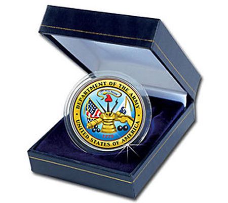 Armed Forces Commemorative Colorized JFK Half D ollar - Army