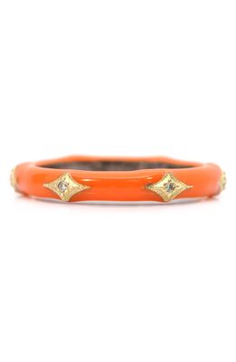 Armenta Enamel Crivelli Stack Band Ring in Orange