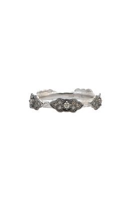 Armenta New World Scrollwork Diamond Sterling Silver Stackable Ring