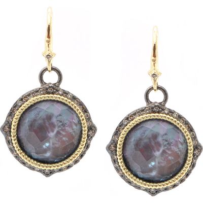 Armenta Old World Doublet Drop Earrings in Blue 